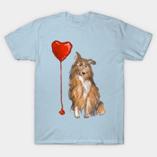 Watercolor Shetland sheepdog T-Shirt